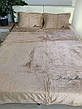 Велюрова постільна білизна Моніка Двоспальний Бежевий, фото 8