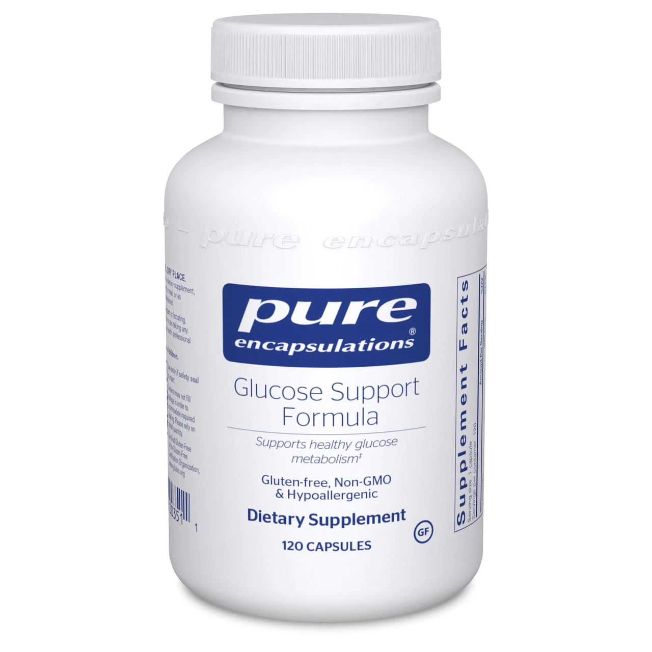 Формула підтримки глюкози, Glucose Support Formula, Pure Encapsulations, 120 капсул BX599