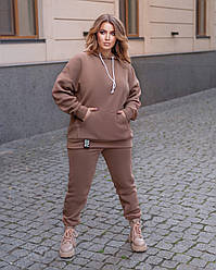 Жіночий костюм утеплений фліс трикотаж тринитка двойка спортивний розміри 52-54, 56-58