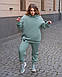 Жіночий костюм утеплений фліс трикотаж тринитка двойка спортивний розміри 52-54, 56-58, фото 4