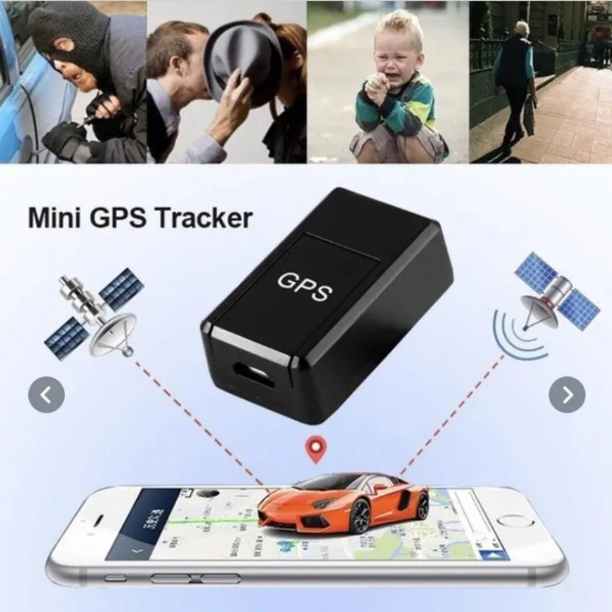 Mini GSM/ GPS трекер GF-07 з вбудованими магнітами для кріплення