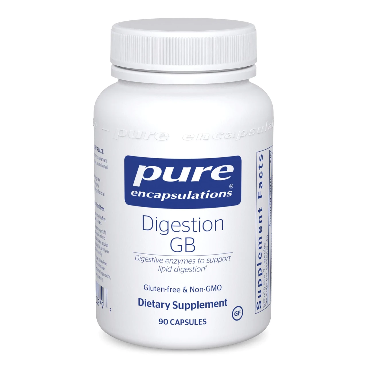 Засвоєння їжі GB, Digestion GB, Pure Encapsulations, 90 капсул. BX759