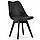 Крісло (стілець) для кухні обіднє Bonro Бонро B-487 чорне з чорними ніжками (47000126), фото 2