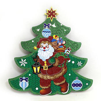 Подвеска "Елка с Дедом Морозом" 9877_ G-Rich