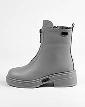 Черевики зі змійкою Geronea 377758 39 Світло-сірі шкіра 36, фото 3