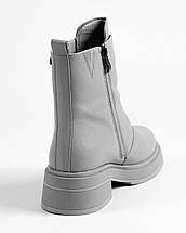 Черевики зі змійкою Geronea 377758 39 Світло-сірі шкіра 36, фото 5