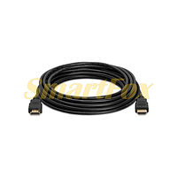 Кабель видео HDMI/HDMI HIGH SPEED 5.0m, v1.4, OD-7.5mm, круглый Black