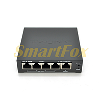 Комутатор POE 48 V 4 порти POE + 1 Uplink POE IN, 48-52 V корпус — метал, Black, живлення від POE