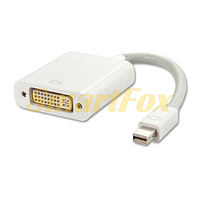 Конвертер mini Display Port (папа) на DVI(мама) 30cm, White, 4K/2K, Пакет