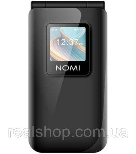 Мобільний телефон Nomi i2420 Dual Sim Black розкладний, фото 1