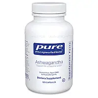 Ашваганда, Ashwagandha, Pure Encapsulations, 120 Капсул. Годен до конца 05/2024 года