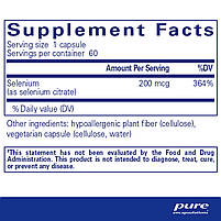 Селен (цитрат), Selenium (citrate), Pure Encapsulations, 60 капсул., фото 2
