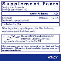 Хромат GTF 600, ChromeMate GTF, Pure Encapsulations, 60 Капсул. BX052, фото 2