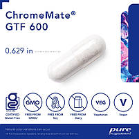 Хромат GTF 600, ChromeMate GTF, Pure Encapsulations, 60 Капсул. BX052, фото 3