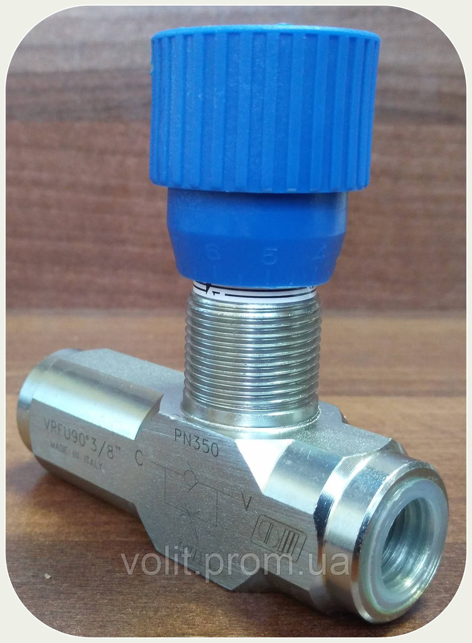 Дросель 0-150 л/хв, регульований зі зворотним клапаном (різь 1")