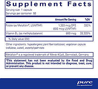 B12 Фолат, B12 Folate, Pure Encapsulations, 60 капсул. BX136, фото 2
