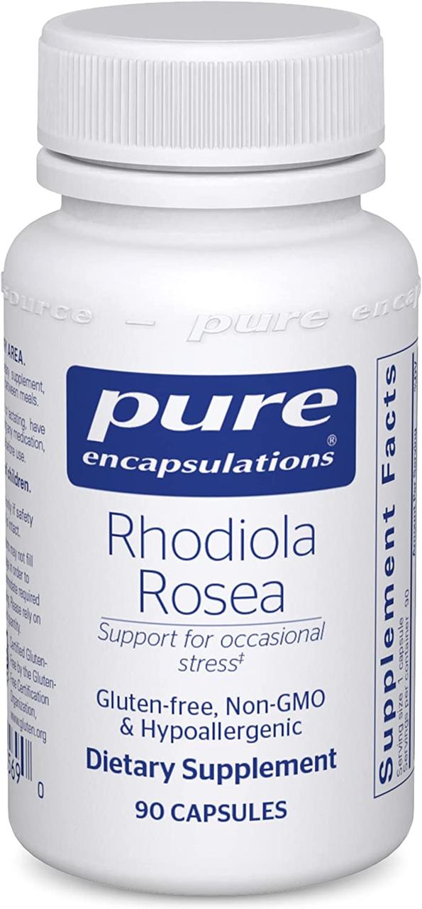 Родіола рожева, Rhodiola Rosea, Pure Encapsulations, 90 капсул BX077