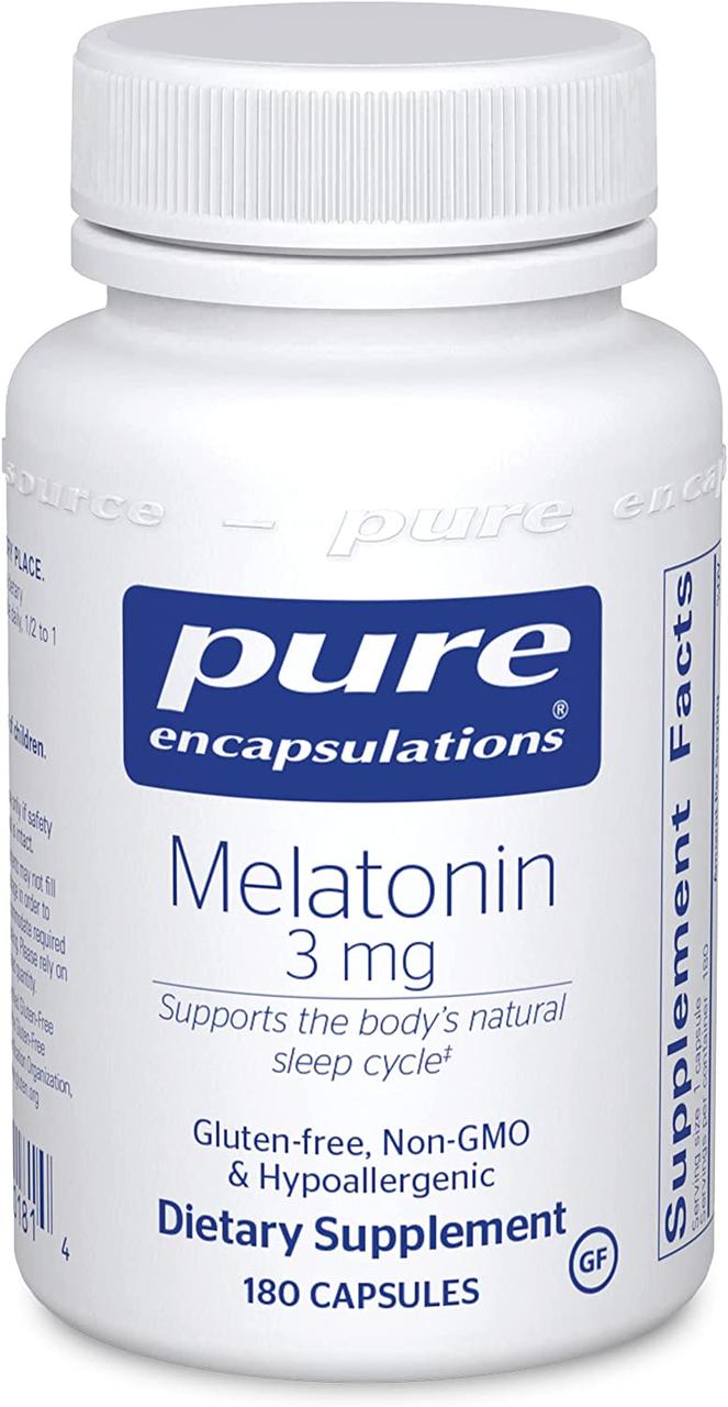 Мелатонін 3 мг, Melatonin, Pure Encapsulations, 180 капсул BX112