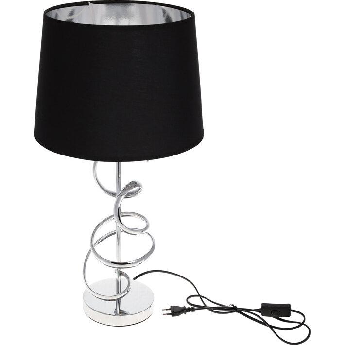 Купити Лампа 60 см на металічній основі з тканинним чорним з сріблом ...
