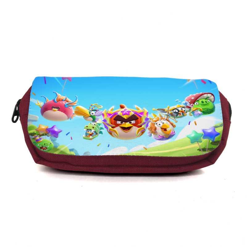 Шкільний пенал Angry Birds 0013 органайзер універсальний (ANG-0013-red) бордовий, фото 1
