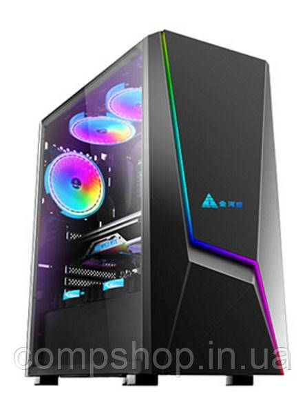 Корпус Midi-Tower без БЖ  GOLDEN FIELD PHANTOM-2 (1092B) (гартоване скло, без вентиляторів (8-опц.), 1xUSB3.0,, фото 1