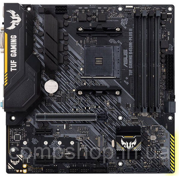 Мат. плата Материнська плата ASUS TUF GAMING B450M-PLUS I I (Socket AM4, B450, DDR4, LAN - 1 Gb/s, DVI, HDMI,