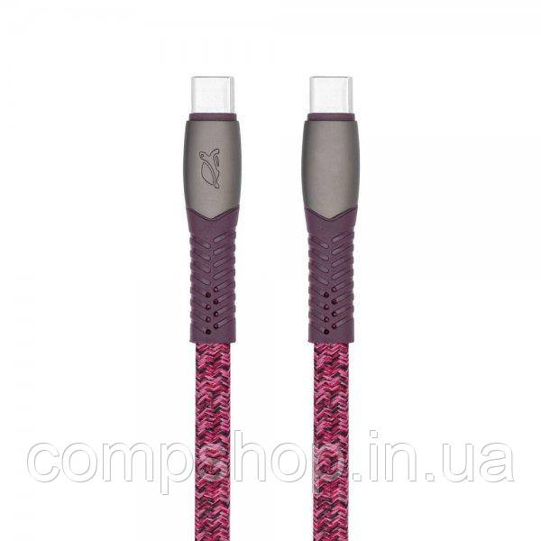 Кабель Type-C-Type-C 1.2м Rivacase, 3А (60W), червоний (PS6105 RD12) (код 130804)
