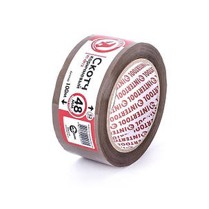 Скотч коричневий 48мм*100м*52мкм INTERTOOL KT-0913, фото 2