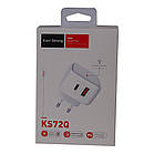 Адаптер мережевий KONI Strong KS72Q, білий, фото 2