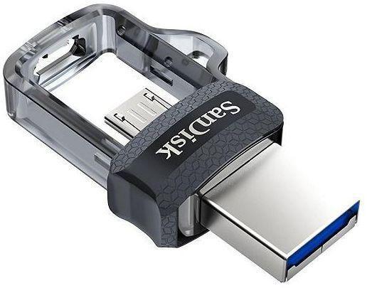 Флешка SanDisk Ultra Dual OTG USB 3.0 64Gb SDDD3-064G-G46, чорна, фото 1
