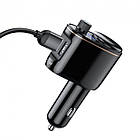 Адаптер автомобільний BASEUS S-06 Locomotive Bluetooth FM 2USB, 2.4A, чорний, фото 2