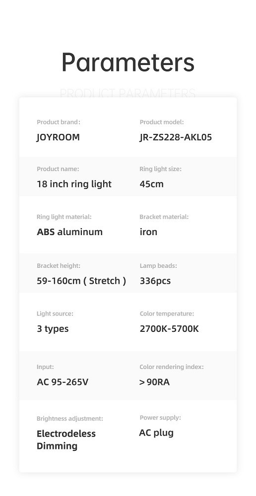 Держатель с кольцевым освещением JOYROOM JR-ZS228 AKL05, черный - фото 4 - id-p1381747129