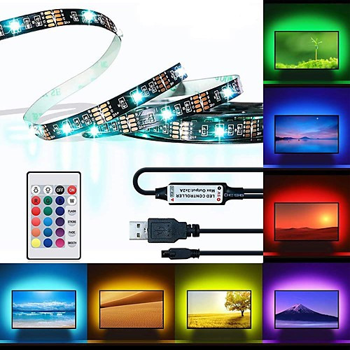 Світлодіодна стрічка для підсвічування телевізора 5V 5050 RGB 2 м USB