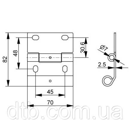 Петля з роликовим тримачем Flexi force 450DSN для воріт секційних (підйомних)