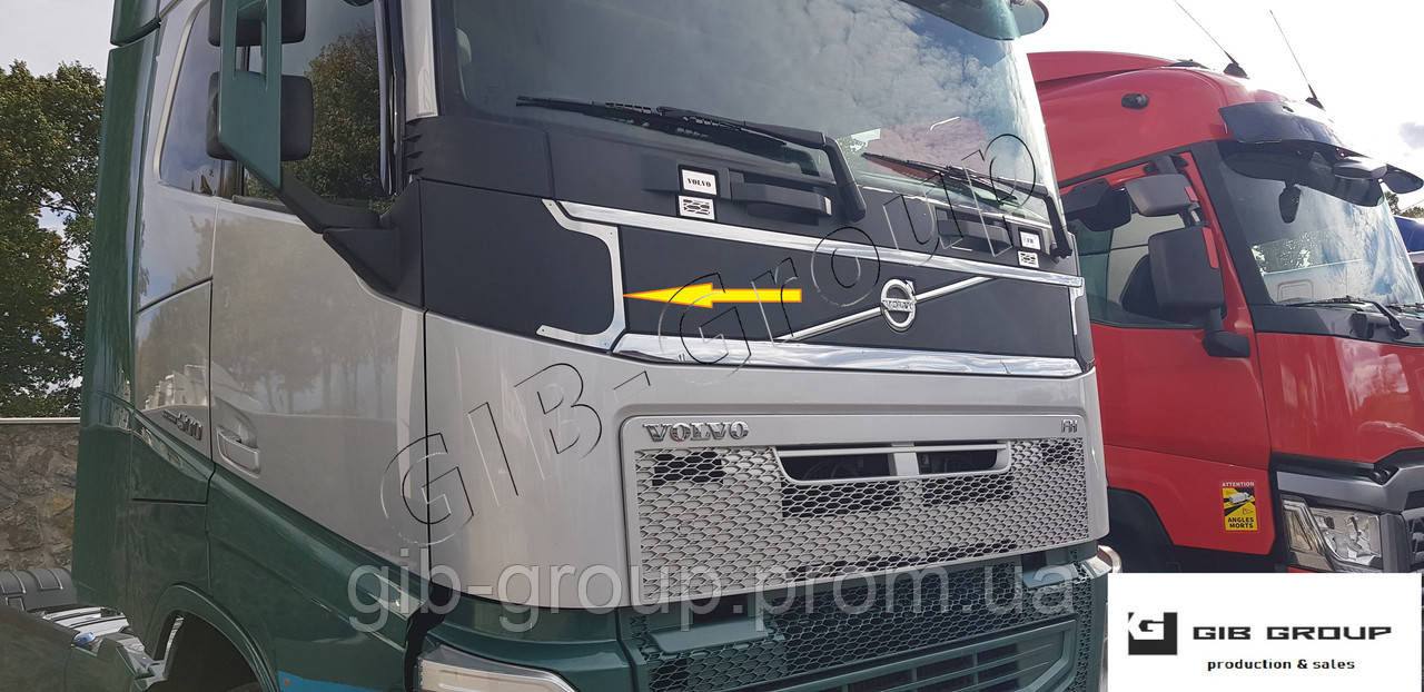 Накладки на кути решітки верхня для Volvo FH Volvo FH16 (2012+)