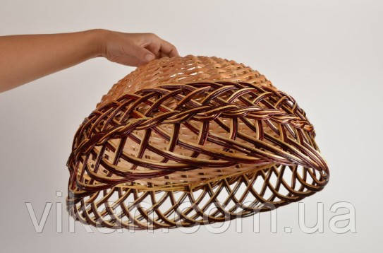 Абажур плетений з лози. Люстра плетена, фото 1