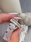 Каблучка сваровські срібна жіноча з великим камінням фіанітами «Блиск» / Каблучки зі срібла, фото 3