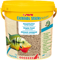 SERA Cichlids Sticks Nature Палочки для цихлид, корм для аквариумных рыб 10л(2 кг)