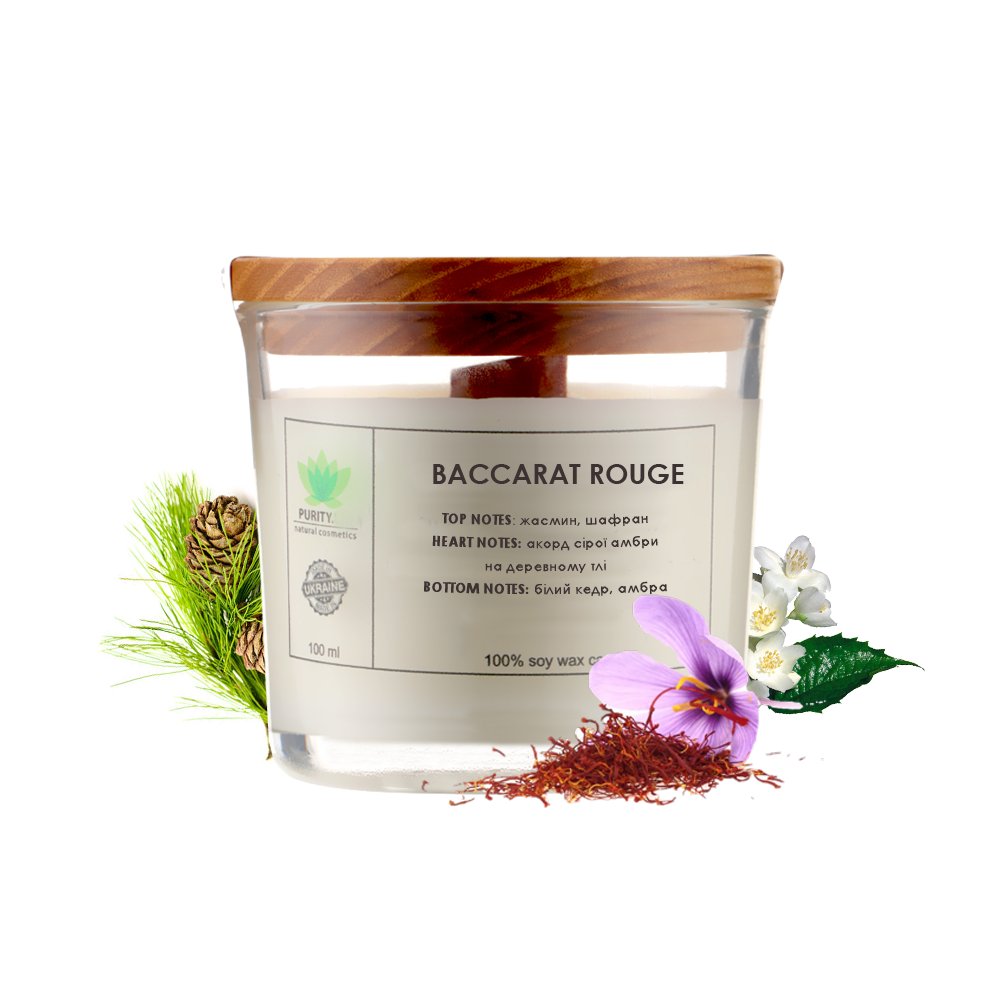 Аромасвічка Purity Baccarat rouge 60 грам