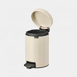 Бак для сміття Brabantia PEDAL BIN NEWICON, об'єм 3 л, бежевий (149887), фото 2