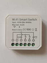 Tuya двоканальне реле smart life WiFi реле в підрозетник на два канали