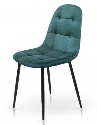 Стілець Квест велюр темно-зелений / ноги чорний ТМ Мікс Меблі
