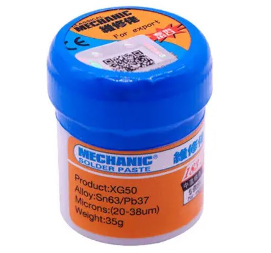Паста паяльна MECHANIC XG-50 35 г, флюс для паяння SMD BGA