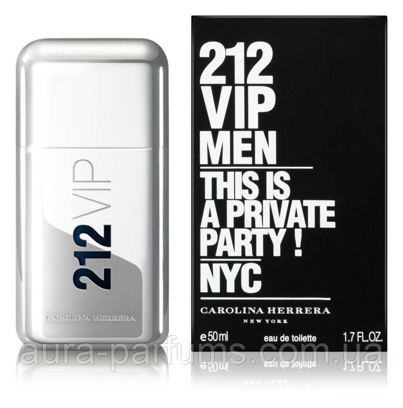 Чоловічі парфуми Carolina Herrera 212 Vip Men Туалетна вода 50 ml/мл