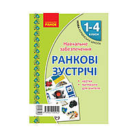 НУШ Карточки Утренние встречи. Материалы для учителя + 32 двухсторонние карты 1-4 кл. Сухина Алла (на