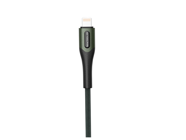 Кабель SkyDolphin S01L USB - Lightning 1м, Dark Green (USB-000580)