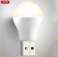 USB-Лампочка Яркая 5V 1.5W XO Y1 для повербанка, фонарик с хорошим освещением, Желтый