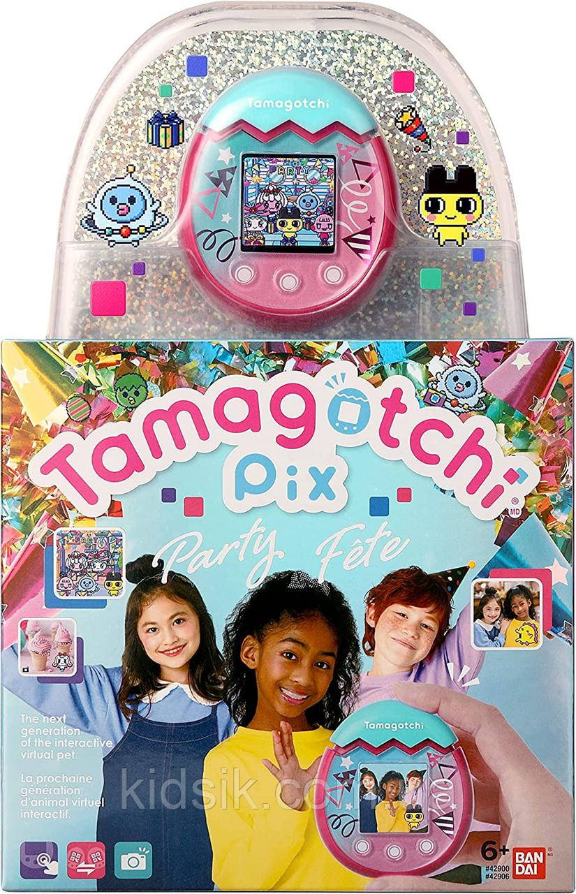 Тамагочі Пікс Вечірка Tamagotchi Pix — Party Confetti (Pink) BANDAI