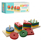 Дерев'яний розвивальний конструктор-сортер "Фігурка" Toys (MD 0715R)