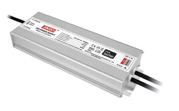 Блок живлення 24 вольт 360 Вт JLV-24360KA-L  герметичний IP67 JINBO 18755о